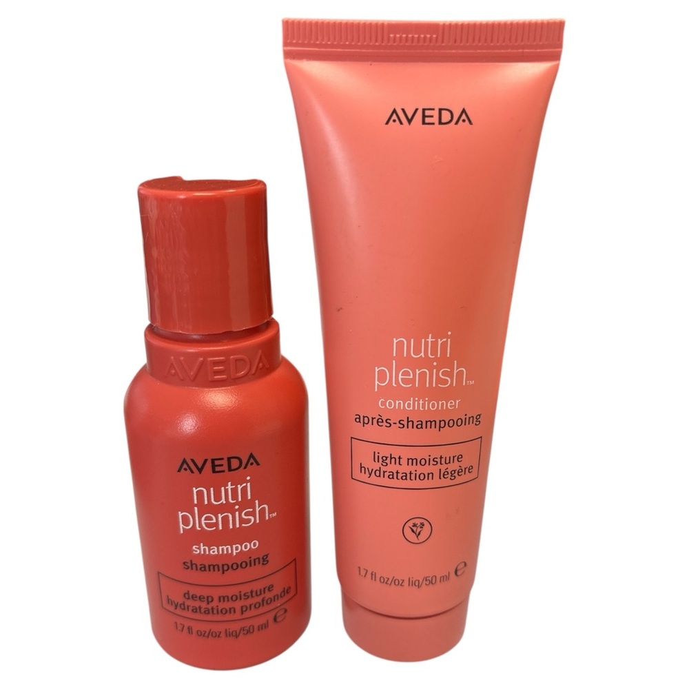 NEW AVEDA NUTRI-PLENISH DEEP MOISTURE SHAMPOO & LIGHT CONDITIONER - TRAVEL SIZE